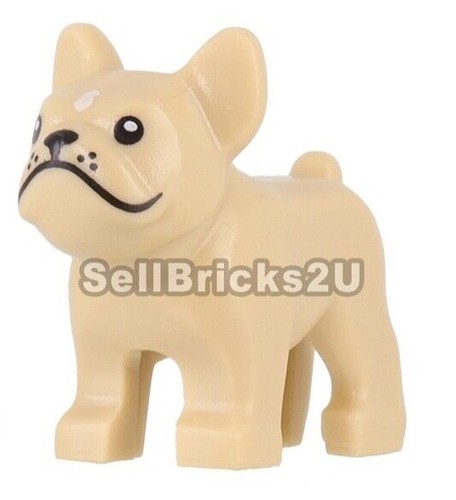 NEW LEGO Dog French Bulldog White Tan Medium Nougat - Picture 6 of 10