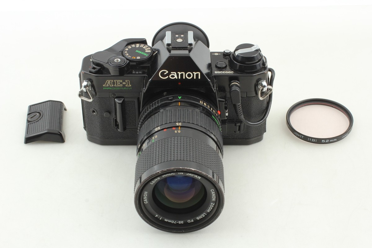 N MINT】Canon AE-1 Program Black + New FD NFD 35-70mm f/4 N MINT】Canon AE-1 Program Black + New FD NFD 35-70mm f/4