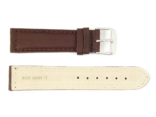 SOFT UHRENARMBAND BUEFFEL LEDER TAJFUN BRAUN DORNSCHLIESSE 18 20 22 24MM DE - Bild 3 von 5