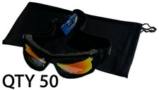 Qty 50 Ski Winter Recreation Snowboarding Pouches Soft Pouch Black Bag 6"x10"