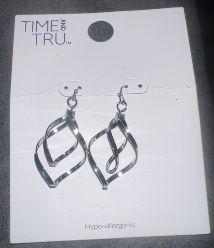 Time and Tru Silber Ohrhänger, Swirl Style, süß edel, Damen - Bild 1 von 3