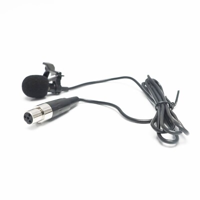 Lavalier Lapel Clip Microphone Mic For Shure Wireless ULX PGX SLX UT XLR 4 Pin