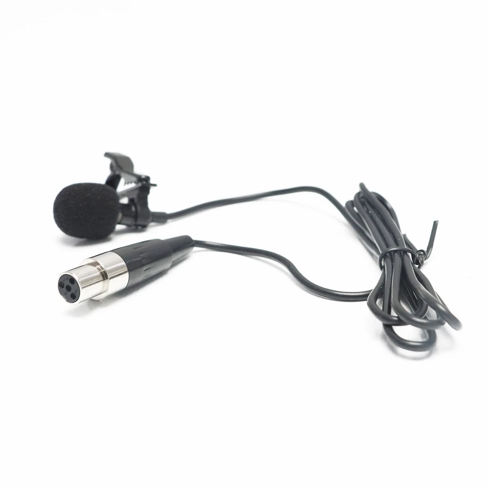 Lavalier Lapel Clip Microphone Mic XLR 4 Pin For Shure Wireless ULX PGX SLX UT - Image 2 of 4