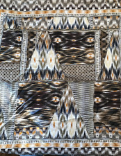 Vintage Scarf Square 40 x 35 Browns gold yellows geometric design