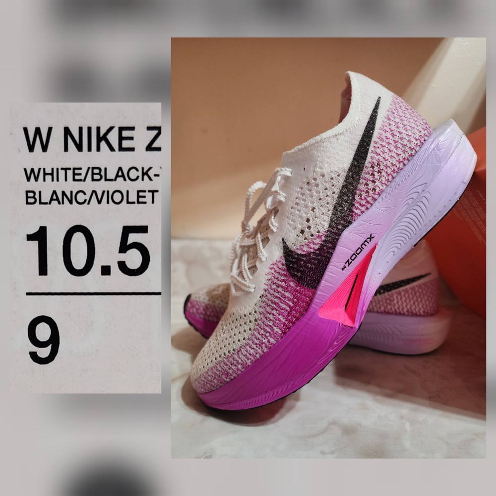 Women's Nike ZoomX Vaporfly Next% 3 Running Shoes Size 10.5 Vivid Purple DV4130-104