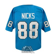 Hakeem Nicks Autographed North Carolina Custom Blue Football Jersey - BAS