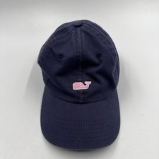 Vineyard Vines Pink Whale Logo Baseball Cap Hat Navy Blue Adjustable Strapback