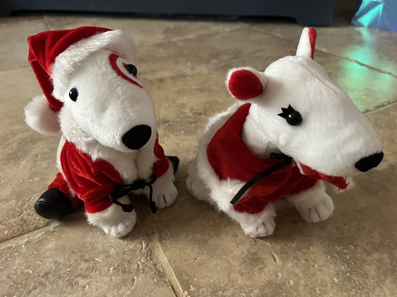 Santa & Mrs Klaus TARGET STUFFED DOGS animals Christmas SANTA CLAUS