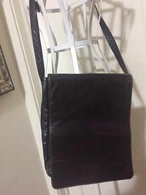 Visconti Dark Brown Leather Messenger Bag