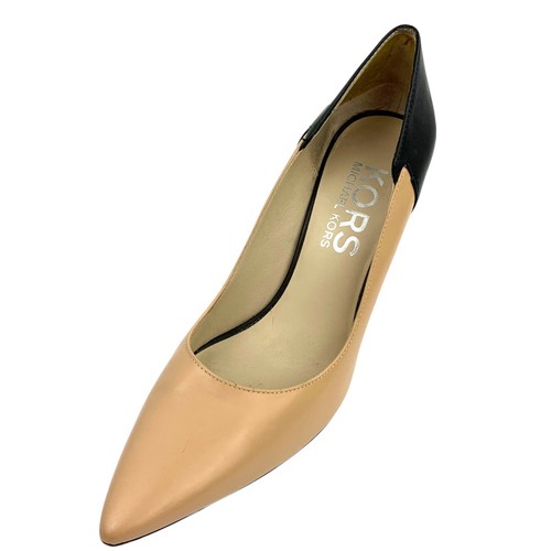 KORS Michael Kors Tan Black Leather Colorblock Classic Pumps Womens Size 8 M - Picture 4 of 8