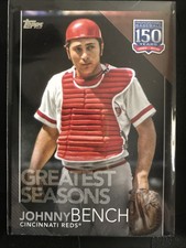 2019 Topps Update Johnny Bench 150 Years Greatest Seasons Black #'174/299 Reds