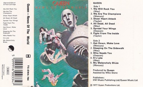 Queen – News Of The World. RARE (UK mid 80's Reissue 11-Track Cassette Album)