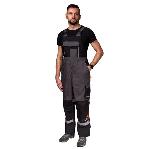 Bib And Brace Overalls Dungaree Men Hi Vis Trousers Knee Pads Jacket REFGRE - Picture 14 of 14