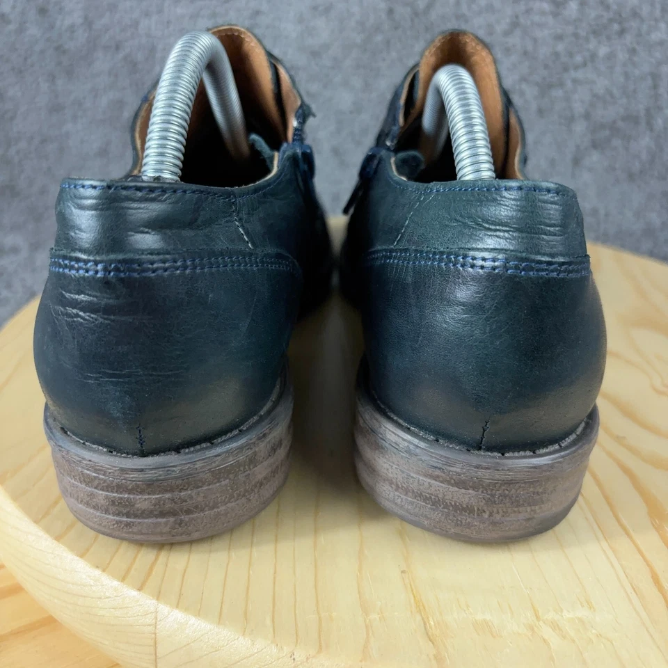 Zapato Oxford Miz Mooz Liam Mujer 11 Cuero Negro Doble Correa Hecho en Portugal Foto 4 de 4