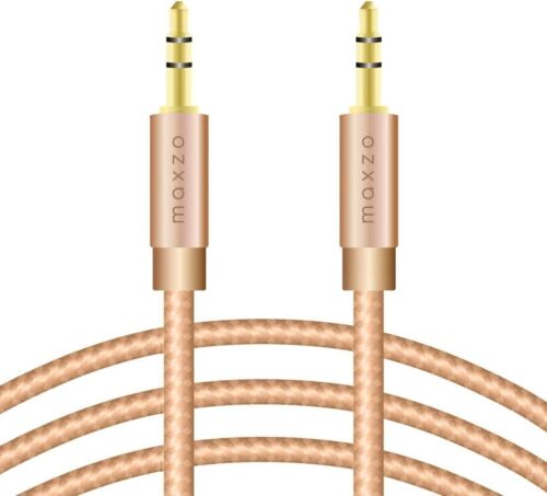 AUX Stereo Cable Mini Jack Auxiliary Car Lead Male Audio Gold Plated 1m 3.5mm - Picture 5 of 5