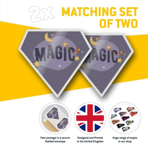 2 x Diamond Stickers 10 cm - Magic Purple Magical Stars Wand #24600 - Afbeelding 2 van 9
