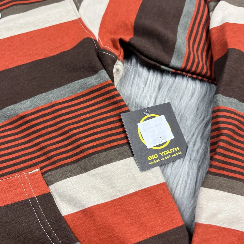 Volcom Surf Skate Boys Mar Azul Poncho Pullover Sweater Striped Size M - Image 2 of 4