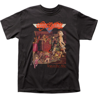 Aerosmith Toys In The Attic Mens T Shirt Rock and Roll Classic Tee New Black