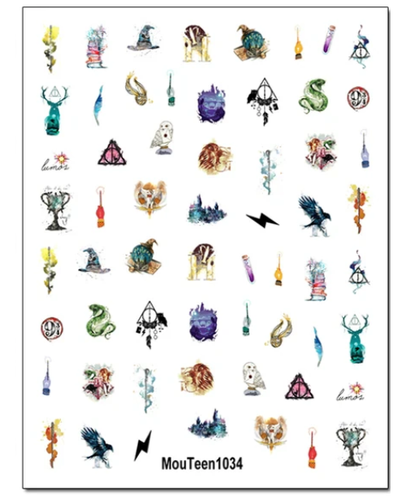 Nail Art Aufkleber selbstklebend Harry Potter Hogwarts Heiligtümer des Todes NAIL ART - Bild 3 von 4