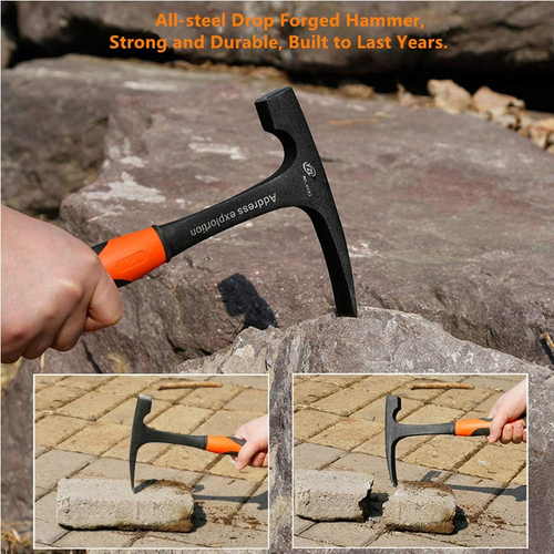 30 Oz Forged Brick Hammer, Rock Pick, Mason'S Hammer - Masonry Tool - Picture 4 of 12