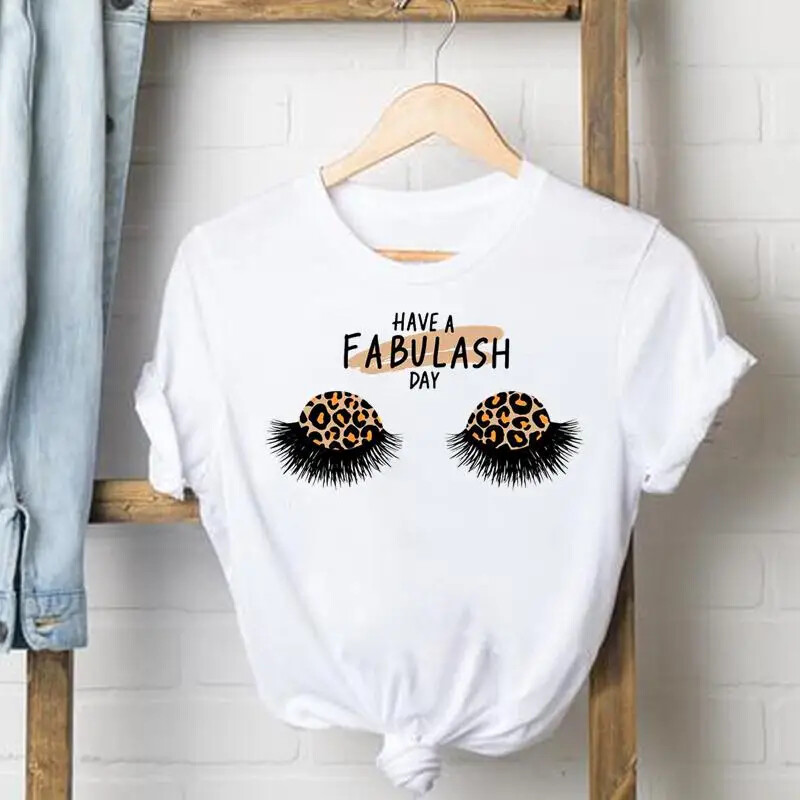 Divertida Camiseta Estampada Rasgos Faciales Mujer Creatividad Verano Original Genial Niñas