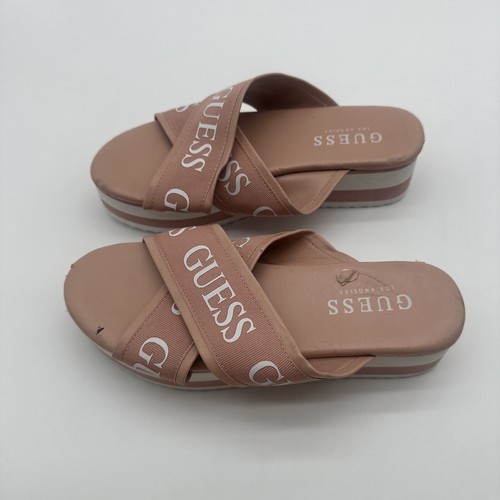 Guess Los Angeles Platform Slide Sandalo Rosa GFMOXI 5.5 - Usato... - Foto 5 di 20