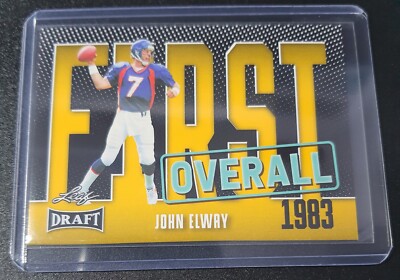 John Elway - Leaf Draft 2023 - Denver Broncos - First Overall 1983 - Yellow 