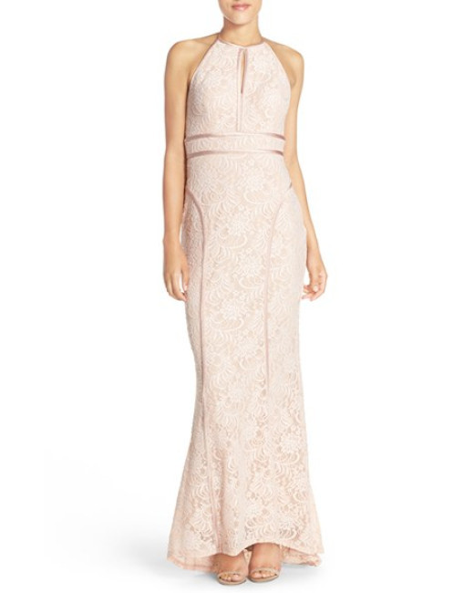chinese dress ladies Xscape Evenings "Vivienne" Scuba Ruffle Dress 6178X