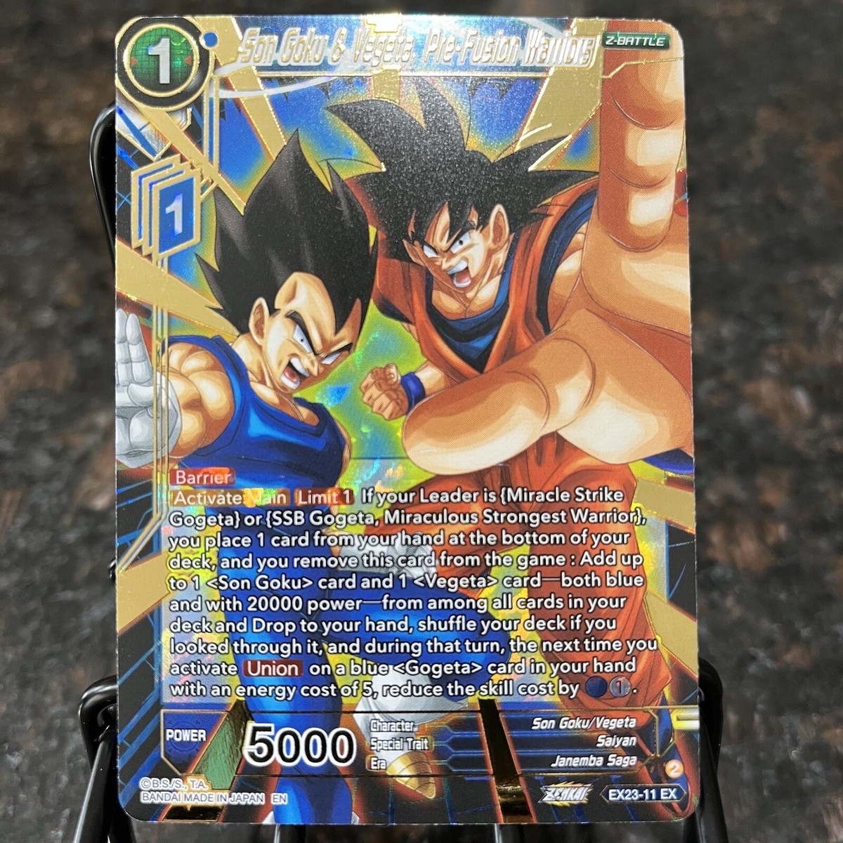Son Goku & Vegeta Pre-Fusion Warriors EX23 Foil Dragon Ball Super