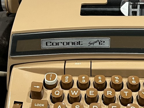 SMITH-CORONA Coronet Coronamatic Super 12 Electric Typewriter W/Case - TESTED - 第 2/23 張圖片