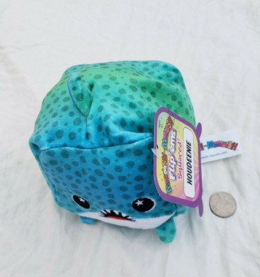 Moosh Moosh Plush Squared HOUDEENIE blue yellow whale Flip'ems Inside out NWT