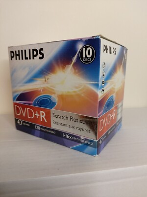 Phillips DVD+R Kratzfest 10er Pack Neu & Versiegelt 