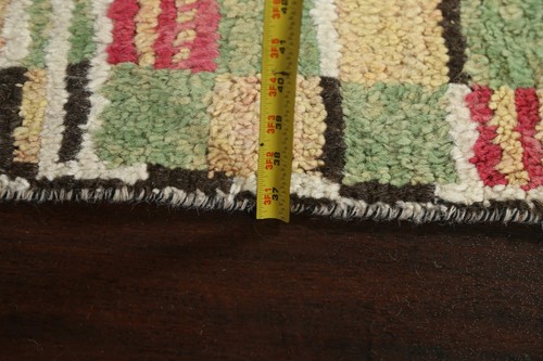 3'x12' Geometric Tribal Moroccan Oriental Runner Rug Wool Hand-knotted Hallway - Picture 12 of 12