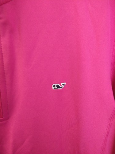 Vineyard Vines Shirt Women's Small Pink 1/4 Zip Pullover Beachy Workout Stretch - Afbeelding 6 van 6