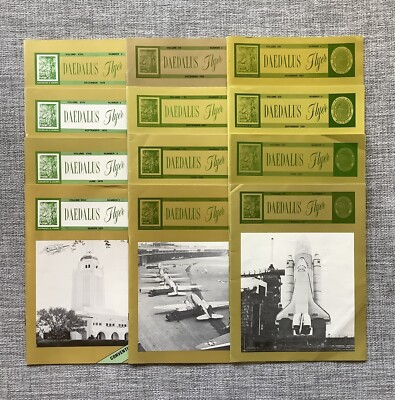 RARE 12-LOT COMPLETE 1978, 1980, 1981, Daedalus Flyer Magazine: Numbers 1-4