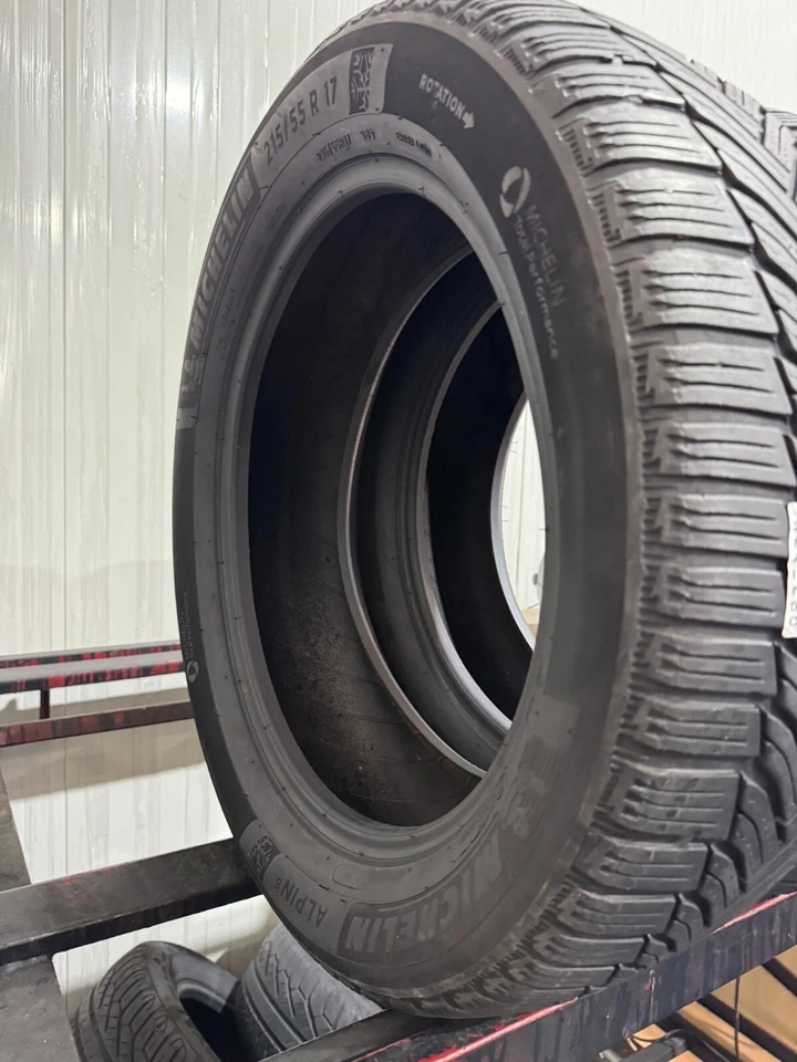 2 PNEUS D'OCCASION 215/55 R 17 98V MICHELIN HIVER M+S 5 MM DOT 3518 CAOUTCHOU... - Photo 4/4