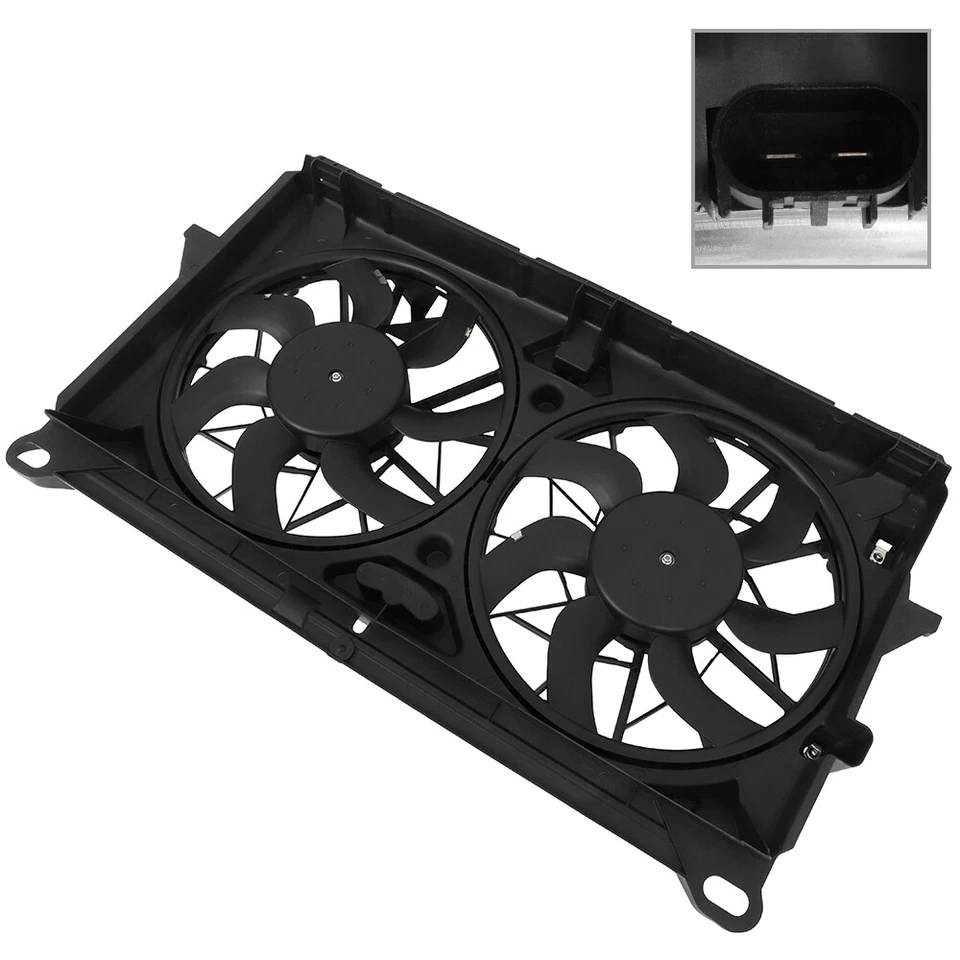 Radiator Condenser Cooling Fan Assembly For 2007-2014 Cadillac Escalade 6.2L - Изображение 4 из 4