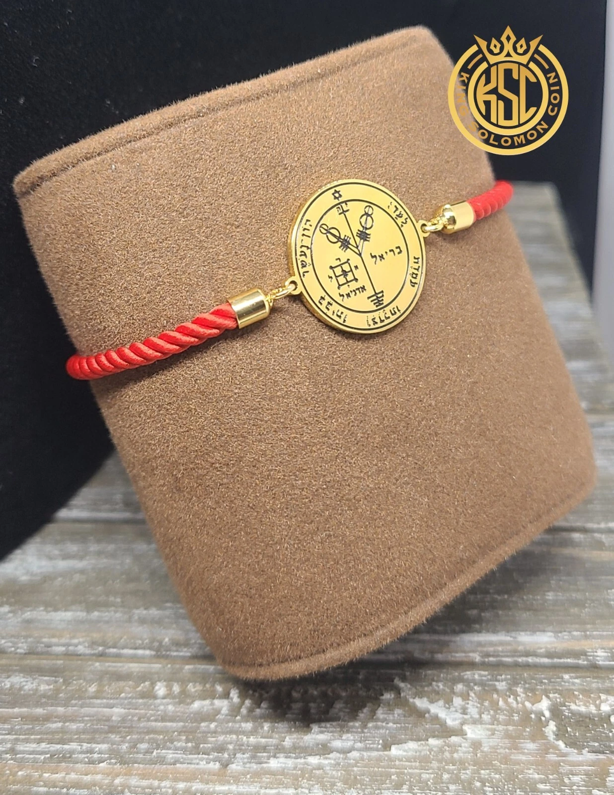 목성의 네 번째 펜타클 + 신의 72개 이름 솔로몬 왕 코인 팔찌 빨간색-Freehip.co.kr
