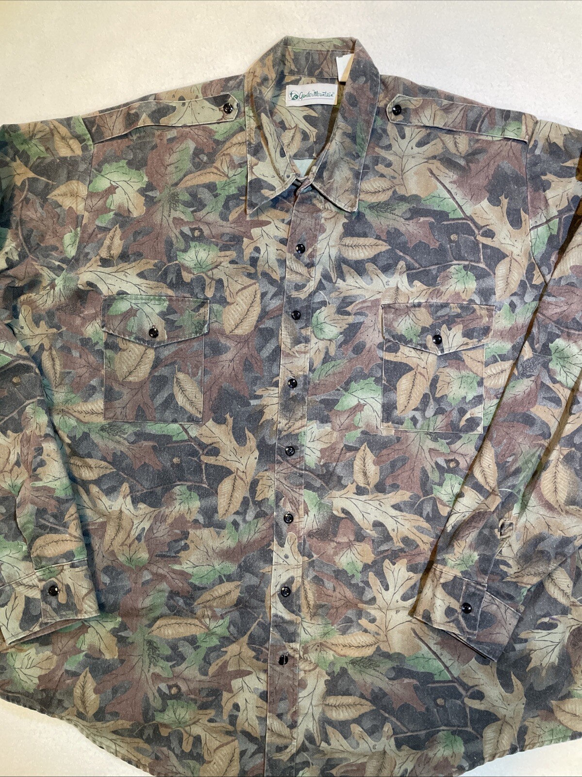 Vintage Camouflage Shirt Gander Mountain Mens Size 4XL Hunting Realtree Camo USA
