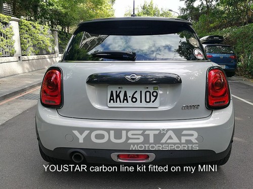 US STOCK CARBON LOOK Trunk Lid Handle Trim for MINI Cooper 14-17 F55 F56 F57 JCW - Picture 10 of 11