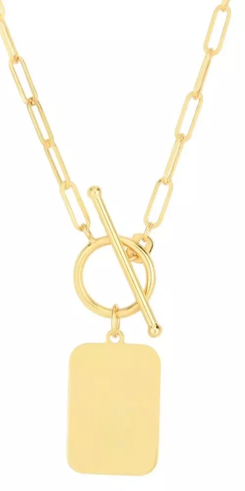 14k dog tag clearance chain