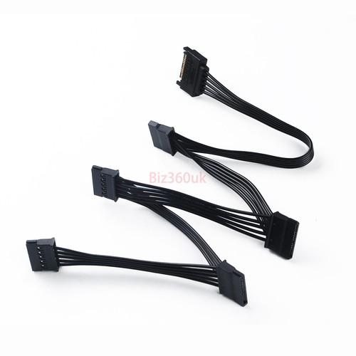 SATA Power 15 Pin 1 Male To 5/8/10/ Female Splitter Hard Drive Cable for HDD SSD - Picture 23 of 49