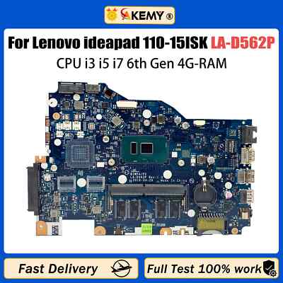 For Lenovo 110-15ISK Motherboard LA-D562P 5B20L8290211 With i3 i5 i7 4G-RAM