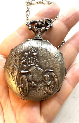 3.354 Vintage pocket watch, mechanical movement, silver tone