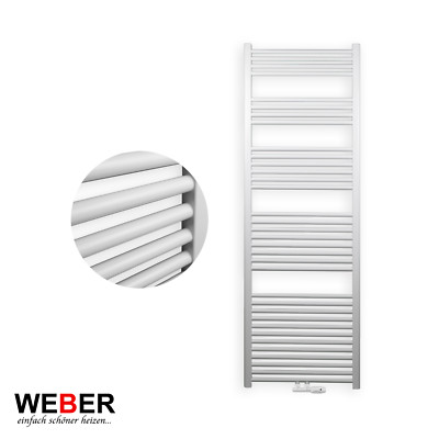 Handtuchtrockner WEBER MELIA weiss, Rohre gebogen/oval Heizung Bad Badheizkörper