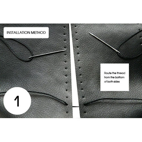 Cubierta de volante de cuero genuino hágalo usted mismo de 15" para Freightliner Cascadia 08-17 nueva Foto 3 de 4