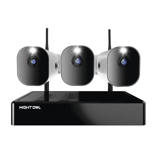 Night Owl SC-23-BWIP1-2B Expandable 10 Channel Wi-Fi NVR with (3) 1080p Wire