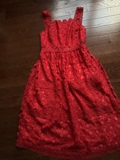 Gorgeous Red Rich Embroidered Dress By ASOS Size 16