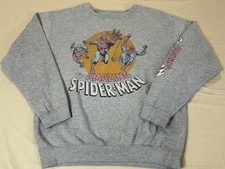 Marvel Spider-Man Graphic Sweatshirt Gray Pullover Youth L Amazing Spider-Man