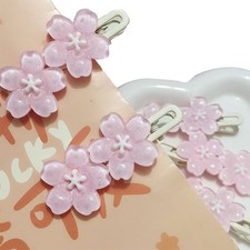 Pink Cherry Blossom Hairpin Hair Accessories Flower Hair Claw For Lady